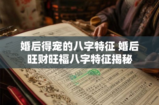 婚后得宠的八字特征 婚后旺财旺福八字特征揭秘