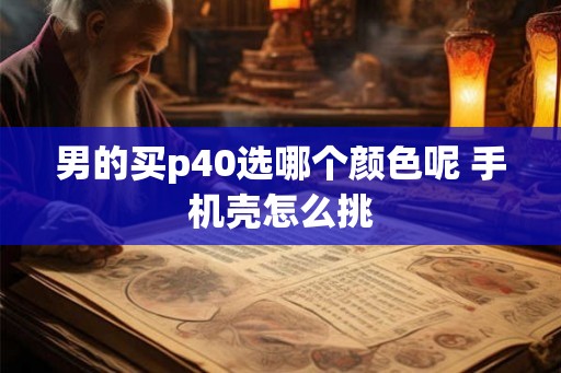 男的买p40选哪个颜色呢 手机壳怎么挑