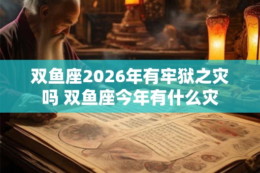 双鱼座2026年有牢狱之灾吗 双鱼座今年有什么灾 双鱼座2026年有牢狱之灾吗 双鱼座今年有什么灾