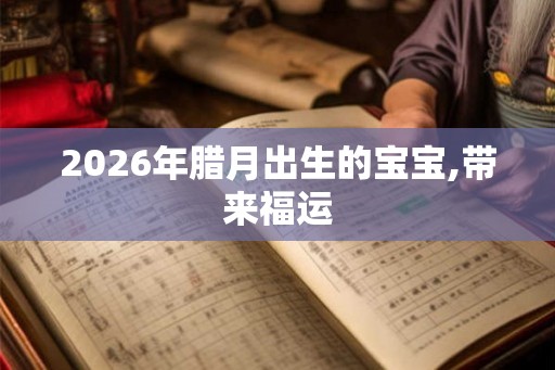 2026年腊月出生的宝宝,带来福运
