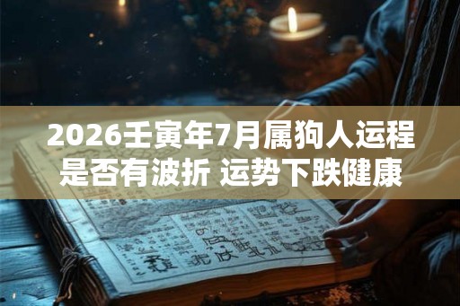 2026壬寅年7月属狗人运程是否有波折 运势下跌健康良好