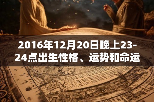 2016年12月20日晚上23-24点出生性格、运势和命运