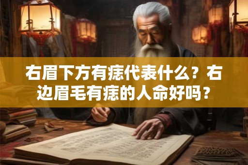 右眉下方有痣代表什么？右边眉毛有痣的人命好吗？