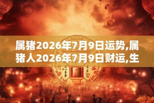 属猪2026年7月9日运势,属猪人2026年7月9日财运,生肖猪2026年7月9日运势