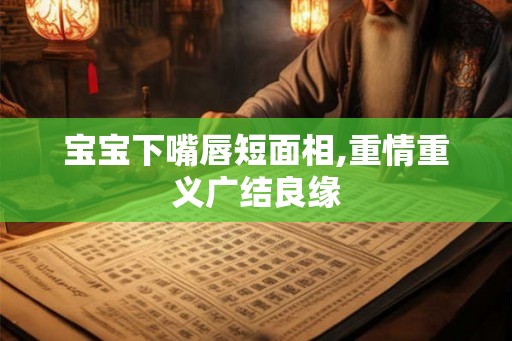 宝宝下嘴唇短面相,重情重义广结良缘