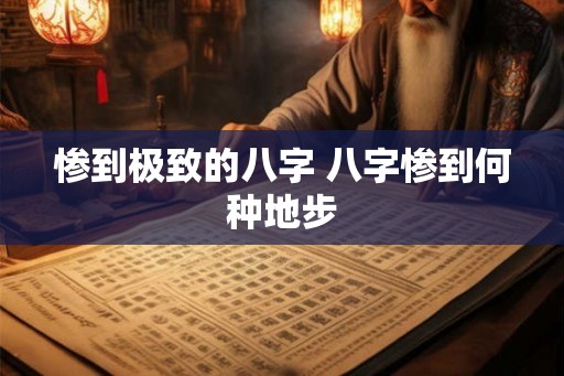 惨到极致的八字 八字惨到何种地步 惨到极致的八字 八字惨到何种地步