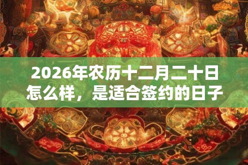 2026年农历十二月二十日怎么样，是适合签约的日子吗？