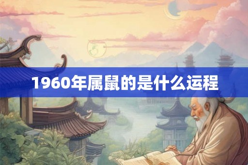 1960年属鼠的是什么运程 1960年属鼠的是什么运程