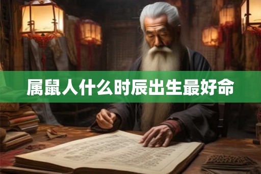 属鼠人什么时辰出生最好命