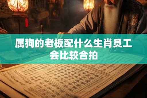 属狗的老板配什么生肖员工会比较合拍