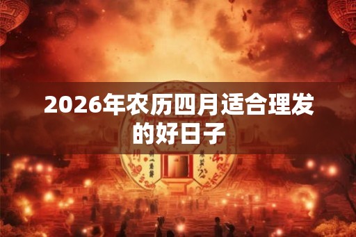 2026年农历四月适合理发的好日子