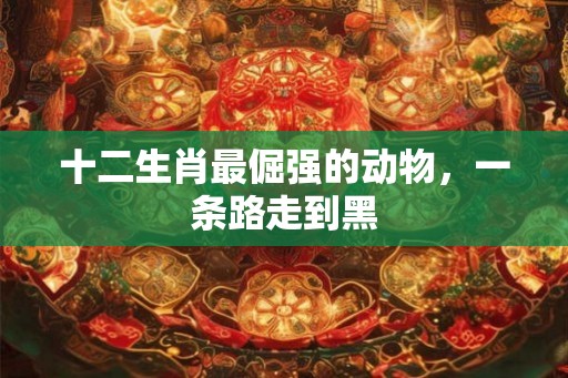 十二生肖最倔强的动物,一条路走到黑 十二生肖最倔强的动物,一条路走到黑
