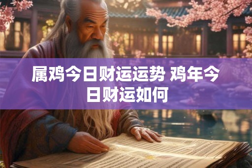 属鸡今日财运运势 鸡年今日财运如何 属鸡今日财运运势 鸡年今日财运如何