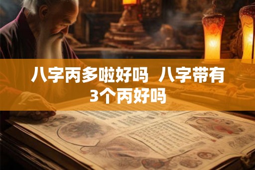 八字丙多啦好吗  八字带有3个丙好吗