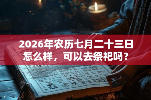 2026年农历七月二十三日怎么样，可以去祭祀吗？