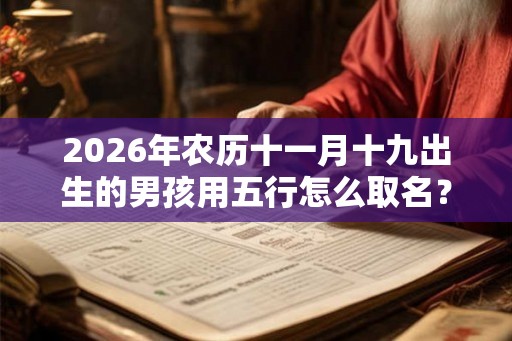 2026年农历十一月十九出生的男孩用五行怎么取名？