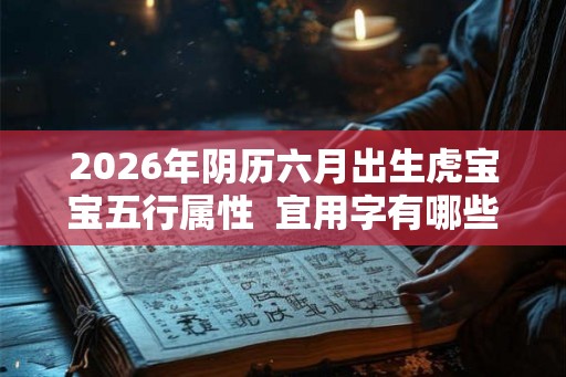 2026年阴历六月出生虎宝宝五行属性  宜用字有哪些