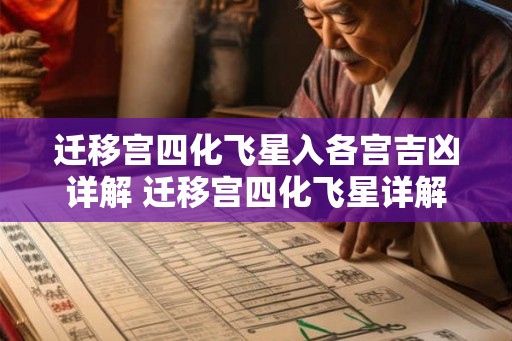 迁移宫四化飞星入各宫吉凶详解 迁移宫四化飞星详解