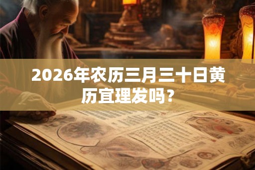 2026年农历三月三十日黄历宜理发吗？