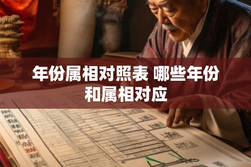 年份属相对照表 哪些年份和属相对应