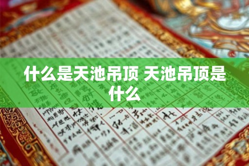 什么是天池吊顶 天池吊顶是什么 什么是天池吊顶 天池吊顶是什么
