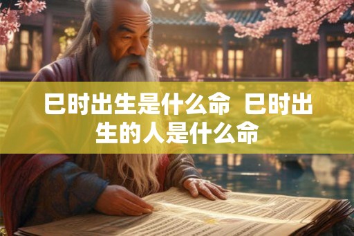 巳时出生是什么命 巳时出生的人是什么命 巳时出生是什么命 巳时出生的人是什么命