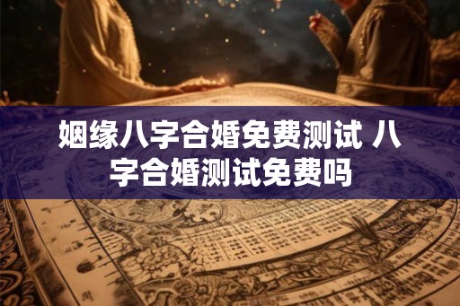姻缘八字合婚免费测试 八字合婚测试免费吗