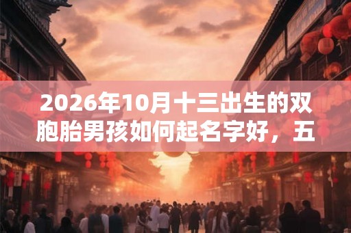 2026年10月十三出生的双胞胎男孩如何起名字好,五行属什么? 2026年10月十三出生的双胞胎男孩如何起名字好,五行属什么?