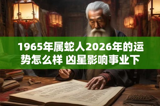 1965年属蛇人2026年的运势怎么样 凶星影响事业下滑