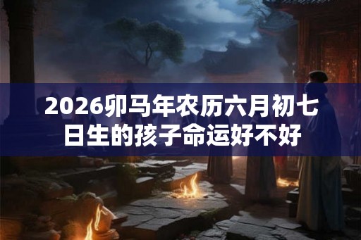 2026卯马年农历六月初七日生的孩子命运好不好