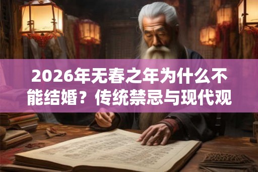 2026年无春之年为什么不能结婚？传统禁忌与现代观念冲突