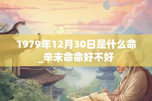 1979年12月30日是什么命_辛未命命好不好