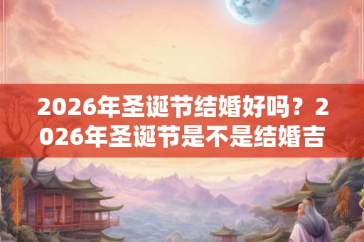 2026年圣诞节结婚好吗？2026年圣诞节是不是结婚吉日？