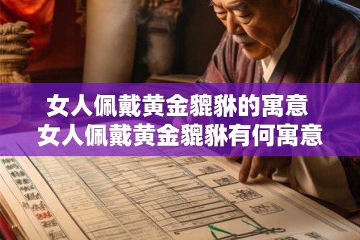 女人佩戴黄金貔貅的寓意 女人佩戴黄金貔貅有何寓意 女人佩戴黄金貔貅的寓意 女人佩戴黄金貔貅有何寓意