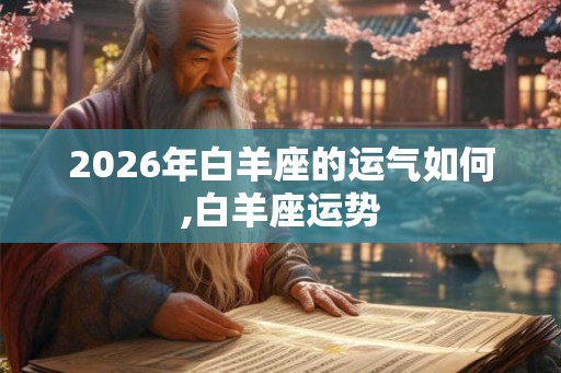 2026年白羊座的运气如何,白羊座运势