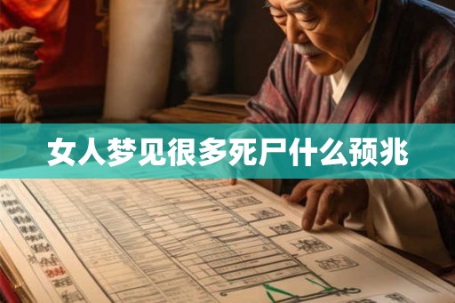 女人梦见很多死尸什么预兆