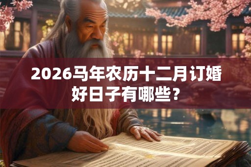 2026马年农历十二月订婚好日子有哪些？
