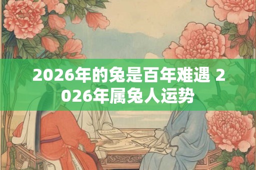 2026年的兔是百年难遇 2026年属兔人运势