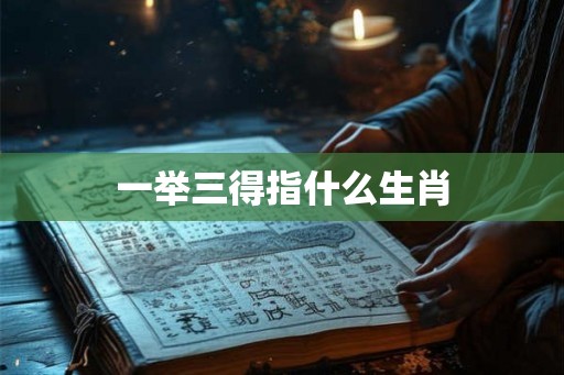 一举三得指什么生肖