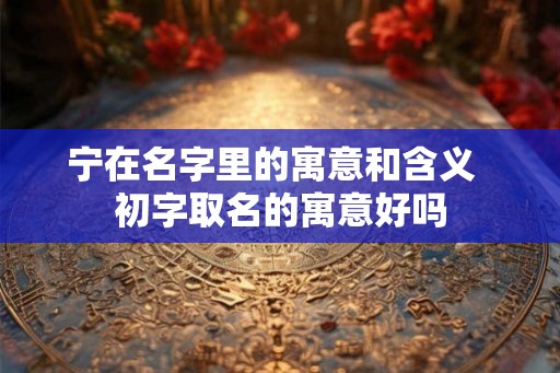 宁在名字里的寓意和含义  初字取名的寓意好吗