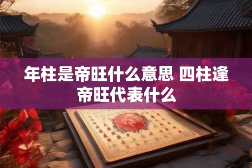 年柱是帝旺什么意思 四柱逢帝旺代表什么