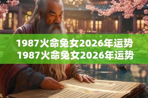 1987火命兔女2026年运势 1987火命兔女2026年运势如何