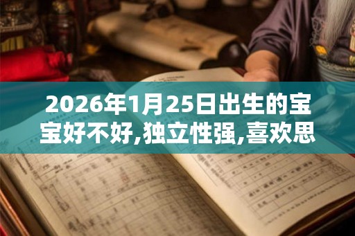 2026年1月25日出生的宝宝好不好,独立性强,喜欢思索