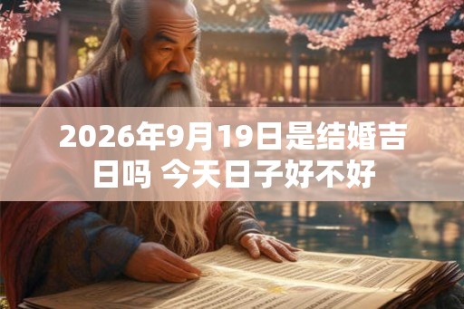 2026年9月19日是结婚吉日吗 今天日子好不好