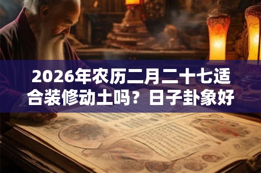 2026年农历二月二十七适合装修动土吗？日子卦象好不好？