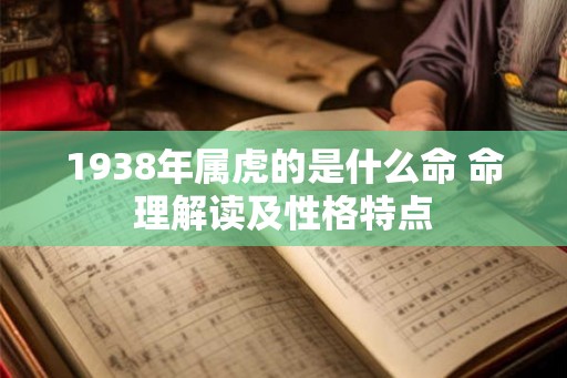 1938年属虎的是什么命 命理解读及性格特点