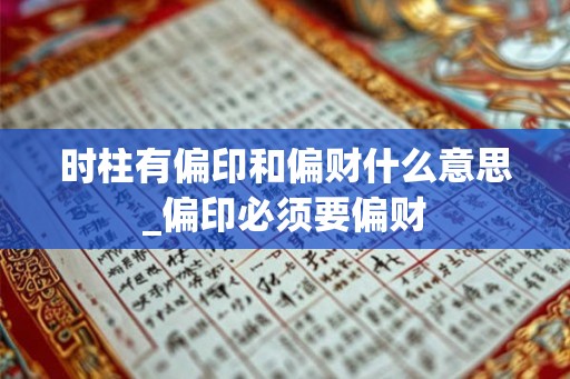 时柱有偏印和偏财什么意思_偏印必须要偏财