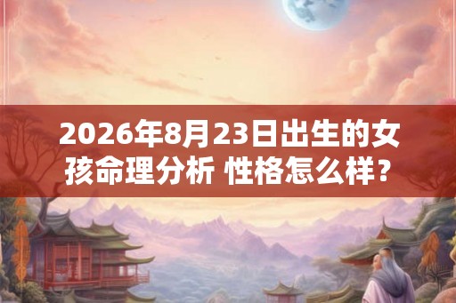 2026年8月23日出生的女孩命理分析 性格怎么样？