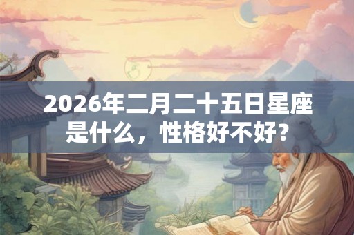 2026年二月二十五日星座是什么，性格好不好？
