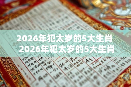 2026年犯太岁的5大生肖  2026年犯太岁的5大生肖